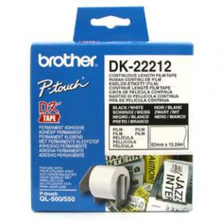 Brother filmová rolka 62mm x 15.24m, biela, 1 ks, DK22212, pre tlačiarne štítkov