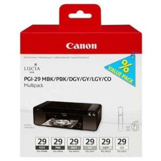Canon originál ink PGI-29 MBK/PBK/DGY/GY/LGY/CO, 4868B018, black/grey