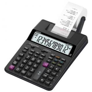 Casio Kalkulačka HR 150 RCE, čierna, dvanásťmiestna, s tlačou, duálne napájanie, dvojfarebná tlač