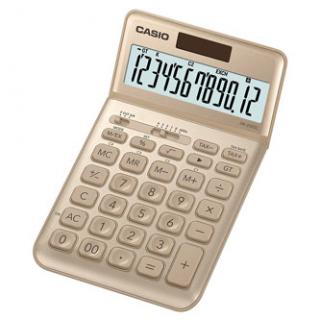 Casio Kalkulačka JW 200 SC GD, zlatá, dvanásťmiestna, duálne napájanie, sklápací displej