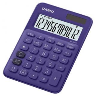 Casio Kalkulačka MS 20 UC PL, fialová, dvanásťmiestna, duálne napájanie