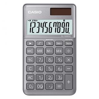 Casio Kalkulačka SL 1000 SC GY, strieborná, vrecková, desaťmiestna