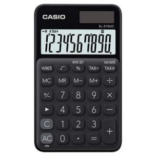Casio Kalkulačka SL 310 UC BK, čierna, desaťmiestna, duálne napájanie