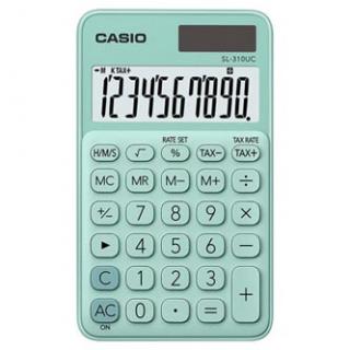 Casio Kalkulačka SL 310 UC GN, tyrkysová, desaťmiestna, duálne napájanie