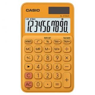 Casio Kalkulačka SL 310 UC RG, oranžová, desaťmiestna, duálne napájanie
