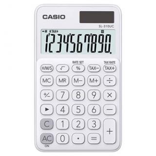 Casio Kalkulačka SL 310 UC WE, biela, vrecková, desaťmiestna, duálne napájanie