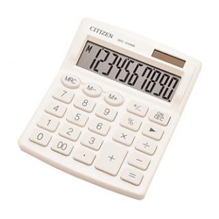 Citizen kalkulačka SDC810NRWHE, biela, stolová, desaťmiestna, duálne napájanie