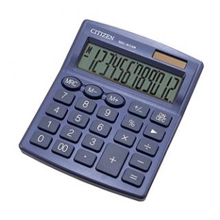 Citizen kalkulačka SDC812NRNVE, tmavo modrá, stolová, dvanásťmiestna, duálne napájanie