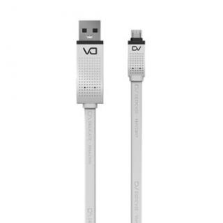 DA Marvo USB kábel (2.0), USB A samec - microUSB samec, 1m, plochý, biely, box, DT0010MWE