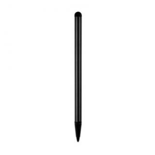 Dotykové pero 2v1, kapacitné, kov, čierne, pre iPad a tablet