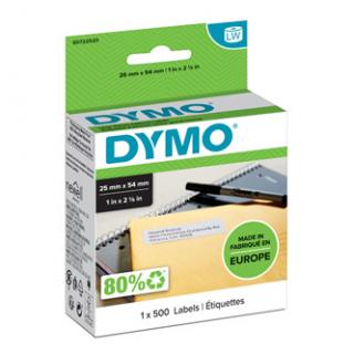 Dymo papierové štítky 54mm x 25mm, biele, pre spiatočnú adresu, 500 ks, 11352, S0722520