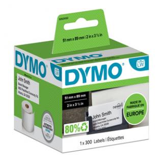 Dymo papierové štítky 89mm x 51mm, biele, pre vizitky, bez lepidla, 300 ks, S0929100