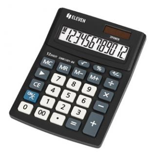 Eleven Kalkulačka CMB1201-BK, čierna, stolová, dvanásťmiestna, duálne napájanie