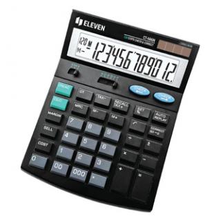 Eleven Kalkulačka CT666N, čierna, stolová s výpočtom DPH, dvanásťmiestna, automatické vypnutie
