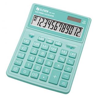Eleven Kalkulačka SDC444XRGNE, zelená, stolová, dvanásťmiestna, duálne napájanie