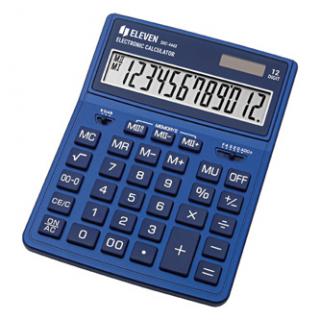 Eleven Kalkulačka SDC444XRNVE, modrá, stolová, dvanásťmiestna