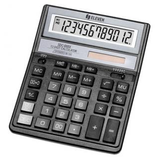Eleven Kalkulačka SDC888XBK, čierna, stolová, dvanásťmiestna