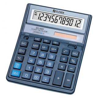 Eleven Kalkulačka SDC888XBL, modrá, stolová, dvanásťmiestna