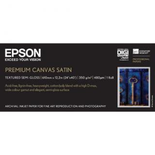 Epson 610/12.2/Paper Roll PremierArt Water Resistant Canvas Roll, vode odolný, 24", C13S041847, 350 g/m2, papier, 610mmx12.2m, bie