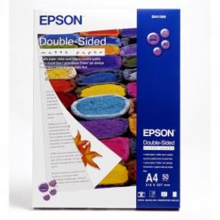 Epson Double-Sided Matte Paper, biela, 50, ks obojstranná tlač, C13S041569, pre atramentové tlačiarne, 210x297mm (A4), A4, 178 g/m