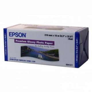Epson fotopapier, 210/10/Premium Glossy Photo Paper Roll, lesklý, 8", C13S041377, 255 g/m2, papier, 210mmx10m, biely, pre atrament