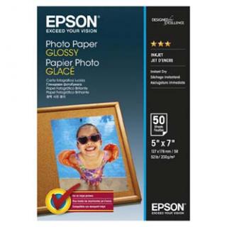 Epson Glossy Photo Paper, C13S042545, foto papier, lesklý, biely, 13x18cm, 200 g/m2, 50 ks, atramentový