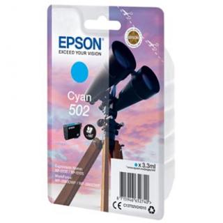 Epson originál ink C13T02V24010, 502, T02V240, cyan, 165str., 3.3ml