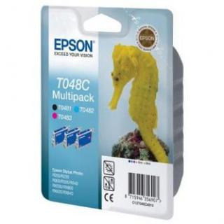 Epson originál ink C13T048C40, cyan/magenta/yellow, 430str., 3x13ml, 12% úspora
