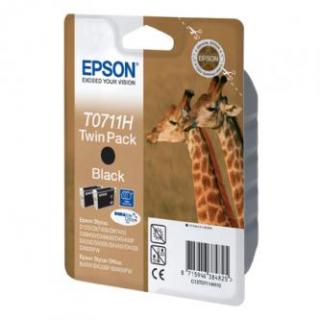 Epson originál ink C13T07114H10, black, 2x11,1ml