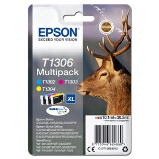 Epson originál ink C13T13064012, T1306, cyan/magenta/yellow, 30,3ml