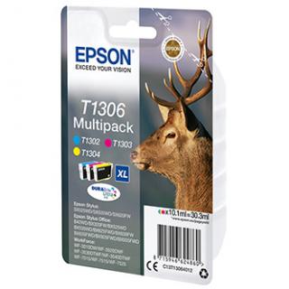 Epson originál ink C13T13064022, T1306, cyan/magenta/yellow, blister, 30,3ml