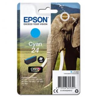 Epson originál ink C13T24224012, T2422, cyan, 4,6ml