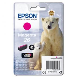 Epson originál ink C13T26134012, T261340, magenta, 4,5ml