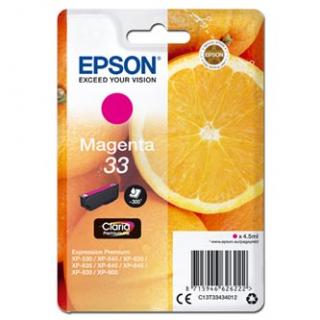 Epson originál ink C13T33434012, T33, magenta, 4,5ml