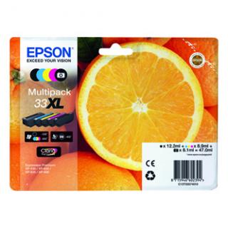 Epson originál ink C13T33574011, T33XL, CMYK, 12,2/3x8,9/8,1ml