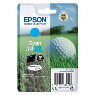 Epson originál ink C13T34724010, T347240, 34XL, cyan, 10.8ml