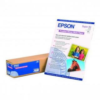 Epson Premium Glossy Photo Paper, C13S041315, foto papier, lesklý, silný typ biely, Stylus Photo 1270, 2100, A3, 255 g/m2, 20 ks,