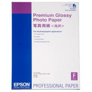 Epson Premium Glossy Photo Paper, C13S042091, foto papier, lesklý, biely, Stylus Photo 890, 895, 1270, 2100, A2, 255 g/m2, 25 ks,