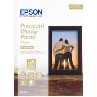 Epson Premium Glossy Photo Paper, C13S042154, foto papier, lesklý, biely, Stylus Color, Photo, Pro, 13x18cm, 5x7", 255 g/m2, 30 ks