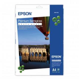 Epson Premium Semigloss Photo Paper, C13S041332, foto papier, pololesklý, biely, Stylus Photo 880, 2100, A4, 251 g/m2, 20 ks, atra