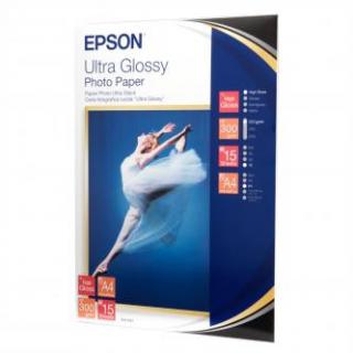 Epson Ultra Glossy Photo Paper, C13S041927, foto papier, lesklý, biely, R200, R300, R800, RX425, RX500, A4, 300 g/m2, 15 ks, atram