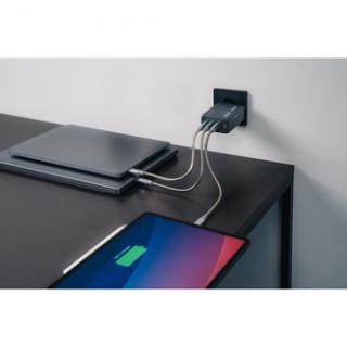 GaN cestovná nabíjačka do siete Verbatim, USB 3.0, USB C, šedá, 240 W, vymeniteľné vidlice C,G,A