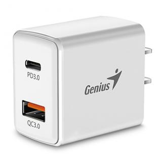 Genius Sieťový adaptér 20W, 2 porty, USB-C, USB-A, PD-20AC