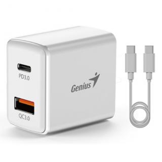 Genius Sieťový adaptér 20W, 2 porty, USB-C, USB-A, PD-20ACP