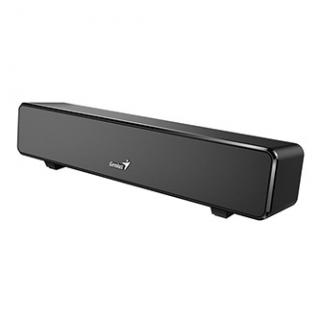Genius SoundBar 100, 2.0, 6W, čierny, regulácia hlasitosti, stolový, 3,5 mm jack (USB), 110Hz-20kHz