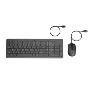 HP 150, Set klávesnica a myš US, 2.4 [GHz], drôtová (USB), čierna