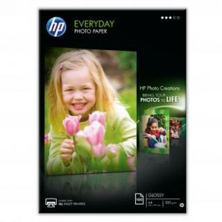 HP Everyday Glossy Photo Paper, Q2510A, foto papier, na každodenné použitie typ lesklý, biely, A4, 200 g/m2, 100 ks, atramentový