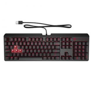 HP Omen by HP Encoder, klávesnica CZ/SK, herná, mechanická, podsvietená typ drôtová (USB), červená