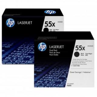 HP originál toner CE255XD, HP 55X, black, 12500str., dual pack, 2ks