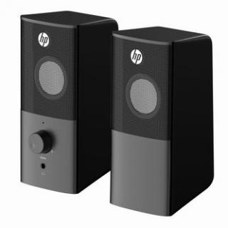 HP reproduktory DHS-2101, 2.0, 12W, čierny, regulácia hlasitosti, stolový, 3,5 mm jack (USB)